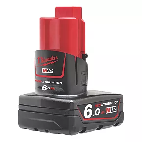 Milwaukee M12 B6 12V 6.0Ah Li-Ion RedLithium Battery - High-Capacity Power Tool Battery 1 Milwaukee M12 B6 12V 6.0Ah Li-Ion RedLithium Battery - High-Capacity Power Tool Battery
