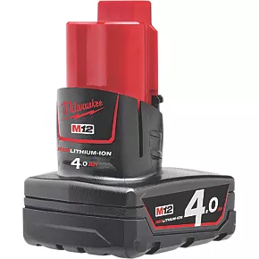 Milwaukee M12 B4 12V 4.0Ah Li-Ion RedLithium Battery - High-Performance Power Tool Battery 1 Milwaukee M12 B4 12V 4.0Ah Li-Ion RedLithium Battery - High-Performance Power Tool Battery