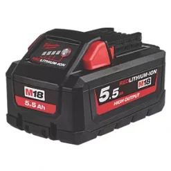 Milwaukee M18 HB5.5 18V 5.5Ah Li-Ion RedLithium High Output Battery | Power Tool Battery