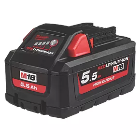 Milwaukee M18 HB5.5 18V 5.5Ah Li-Ion RedLithium High Output Battery | Power Tool Battery 1 Milwaukee M18 HB5.5 18V 5.5Ah Li-Ion RedLithium High Output Battery | Power Tool Battery
